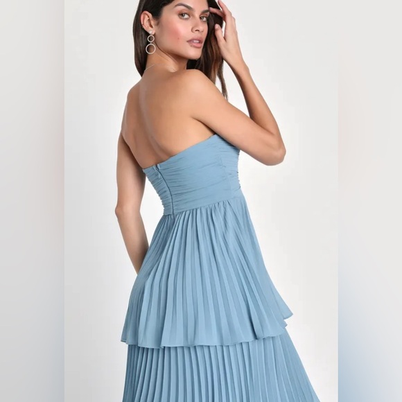 Lulu’s Seriously Sensational Black Strapless Tiered Maxi Dress - Picture 2 of 5